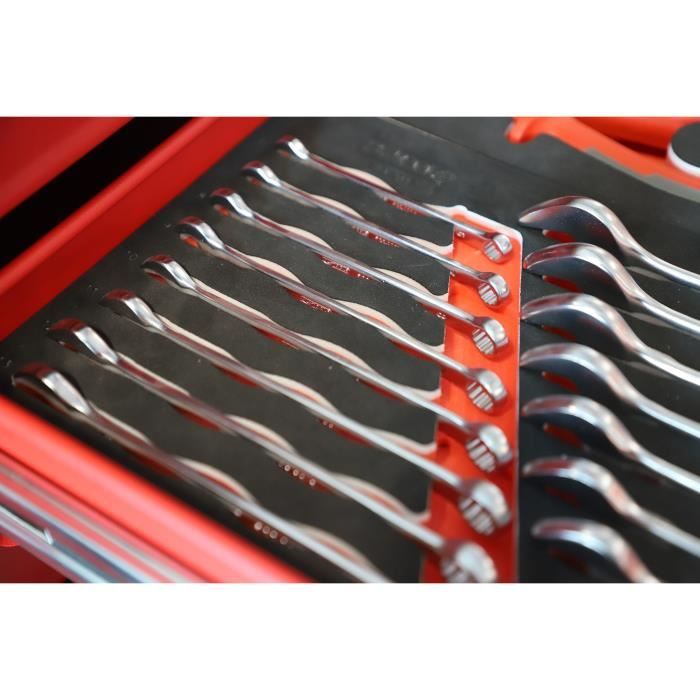 Module - KS TOOLS - 713.2017 - Module de clés mixtes Ultimate - Module pour servante d'atelier - 17 clés de 6 a 22 mm - Taille 1/3