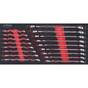 Module - KS TOOLS - 713.2017 - Module de clés mixtes Ultimate - Module pour servante d'atelier - 17 clés de 6 a 22 mm - Taille 1/3