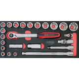 Module - KS TOOLS - 714.0158 - Composition d'outils 3 tiroirs - Pour servante - 158 pieces
