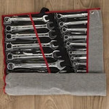 Jeu de 25 clé mixtes - KS TOOLS - 922.0075 - Clés mixtes métriques en trousse - 6 a 34 mm - Angle de fourche 15°