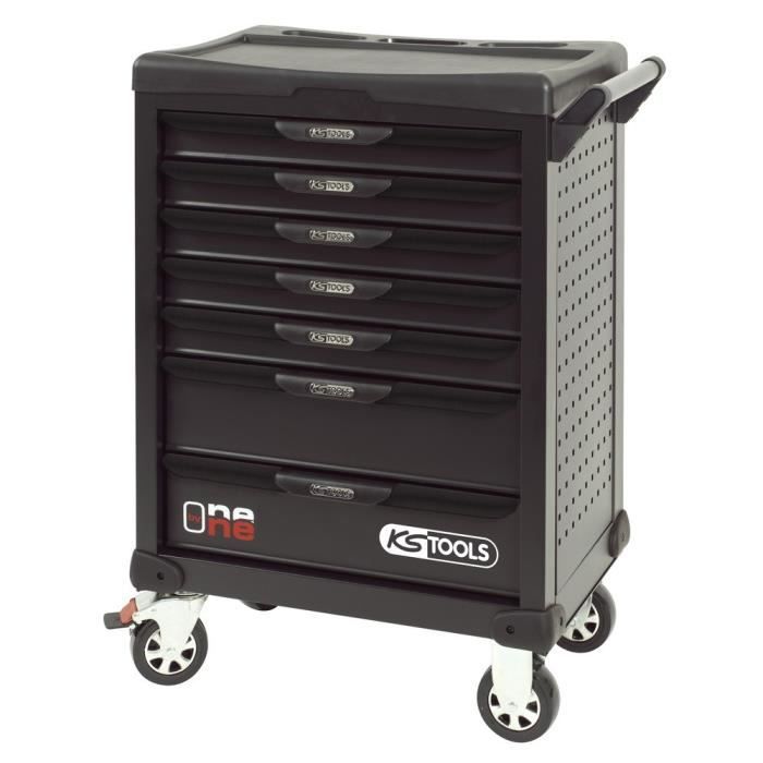 Servante d'atelier - Vide - 7 tiroirs - KS Tools - 823.0007 - Noir - Servante one by one - Charge max/tiroir de 45kg