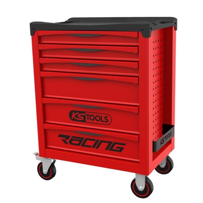 Servante - Vide - 6 tiroirs - KS Tools - 855.0006 - Rouge - Charge max par tiroir 30 kg - Servante d'atelier