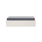ECLIPSE Lit adulte 160x200 cm + Coffre de rangement - Tissu Beige
