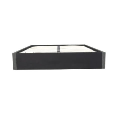 ECLIPSE Lit adulte + coffre de journée - Tissu gris foncé - 160 x 200 cm
