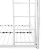 Lits superposés séparables en métal - Blanc - Sommiers inclus - 2 x 90 x 190 cm - ABBY