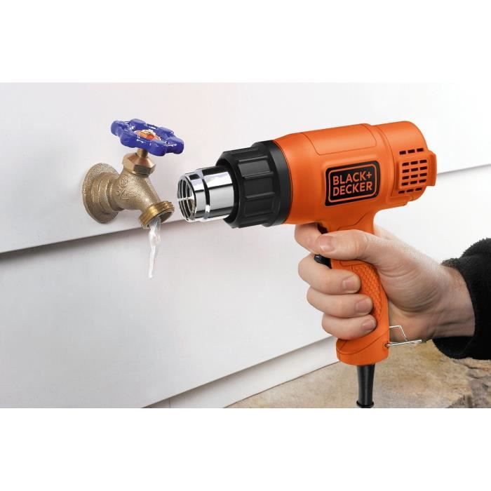Décapeur thermique filaire - BLACK+DECKER - KX1650-QS - 1750W - 600°C max - 2 débit d'airs