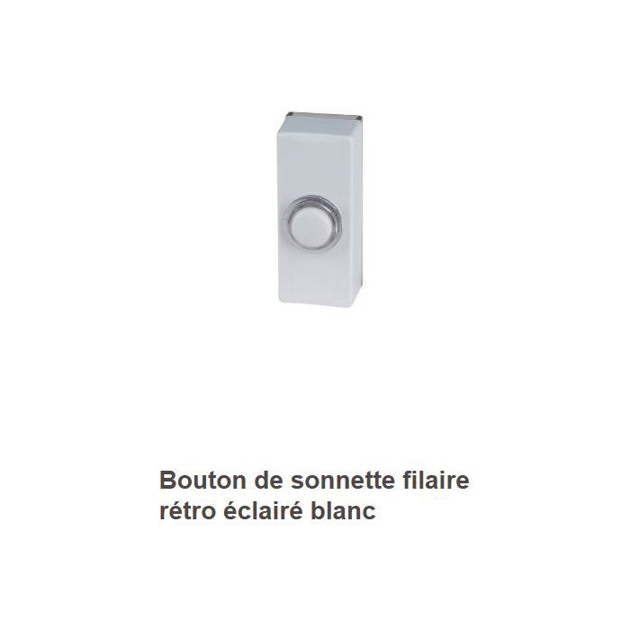 Bouton de sonnette - KYF - Filaire - Rétro éclairé