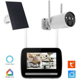 Kit écran 7' enregistreur 4MP ULTRA HD - KYF - Caméra rechargeable + Panneau solaire