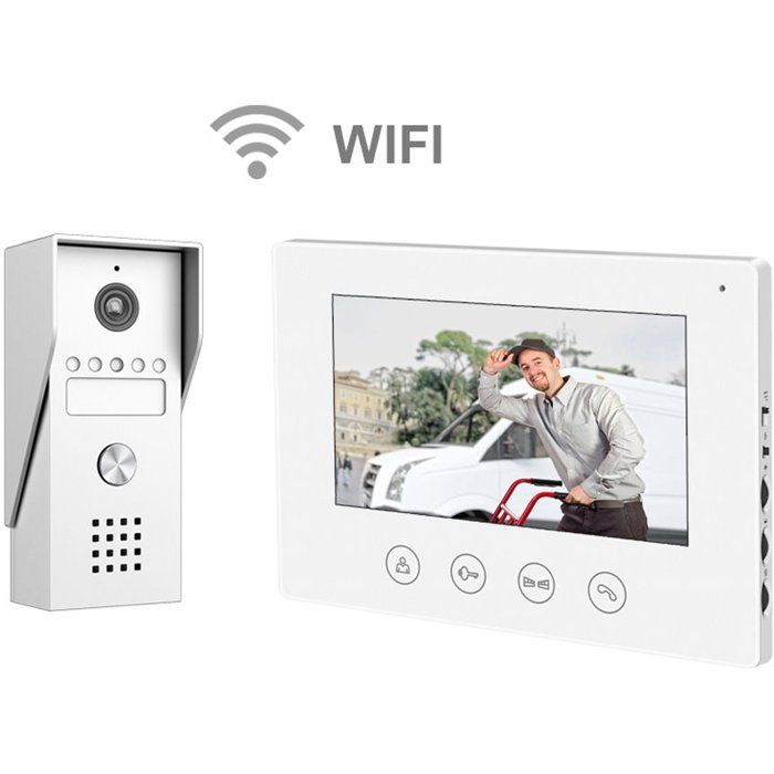 Portier Vidéo - KYF - Filaire - Connecté Wifi - Ecran tactile 7'' - 2 fils
