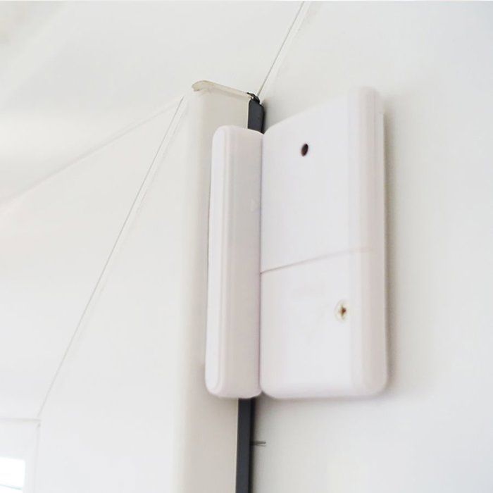 Kit alarme évolutif a détection de mouvement - KYF - 434Mhz - Eclairage d'alerte - 3 détecteurs d'ouverture - 2 télécommandes