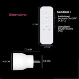 Lot 3 prises intérieur télécommandées - KYF - 2300W - Inclus télécommande