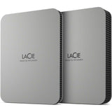 Disque dur portable externe - LACIE - Mobile Drive v2 - USB 3.2 - 2To - Gris