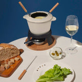Fondue en fonte émaillée - LA FONDERIE 1890 - MONT JOLY - 1,2 L - 4 personnes - Beige