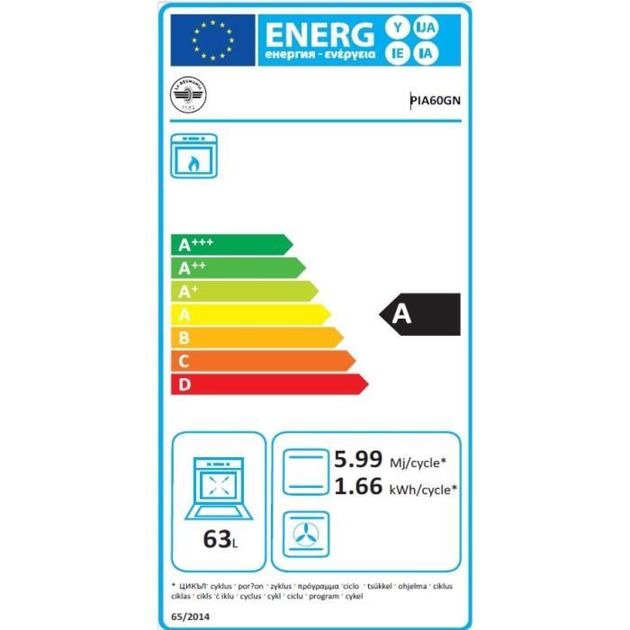 Cuisiniere a gaz BERTAZZONI LA GERMANIA PIA60GN - 4 foyers - 10,35 kW - 60 cm - Noir