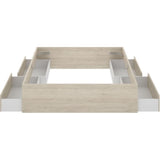 Structure de lit - LAGO - 140 x 190 cm - 4 tiroirs - Chene