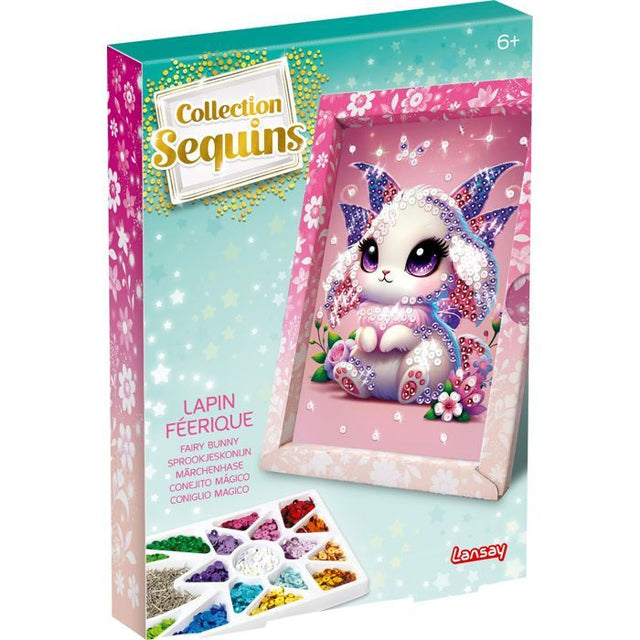 Kit loisir créatif - LANSAY - Collection sequins féérique - Lapin - Des 6 ans