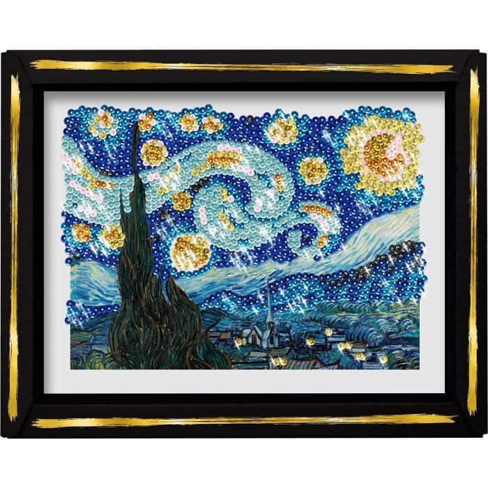 Kit loisir créatif - LANSAY - Collection Sequins - La nuit étoilée - Van Gogh - Des 14 ans
