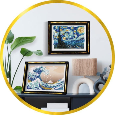 Kit loisir créatif - LANSAY - Collection Sequins - La Grande Vague - Hokusai - Des 14 ans