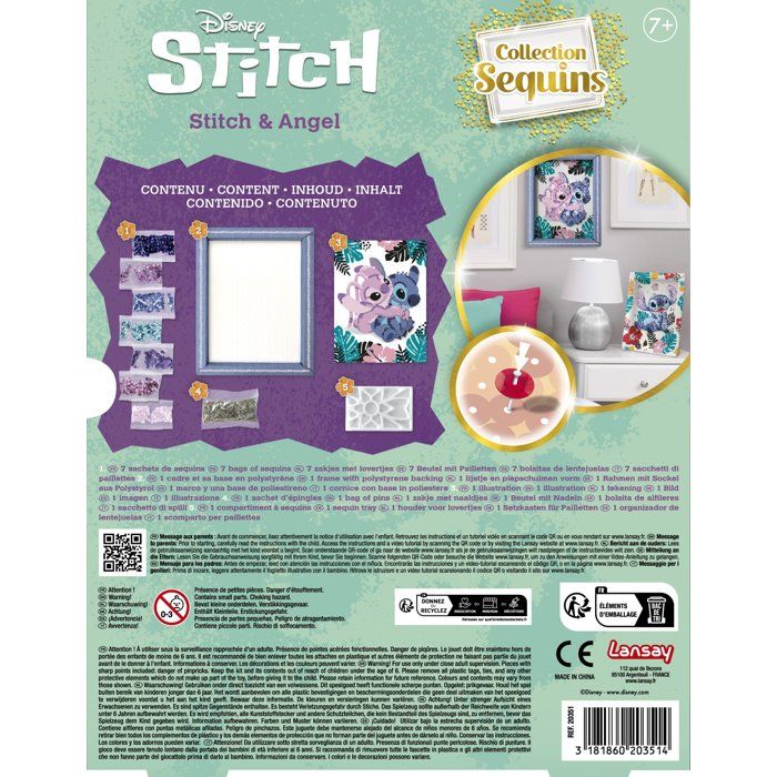 Jeu de création - LANSAY - Collection sequins - STITCH & ANGEL - Des 7 ans