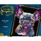 Kit loisir créatif - LANSAY - Collection Sequins - Pop art chien - Des 14 ans