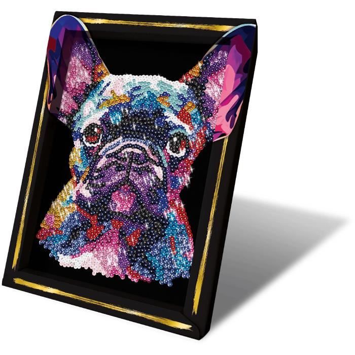 Kit loisir créatif - LANSAY - Collection Sequins - Pop art chien - Des 14 ans