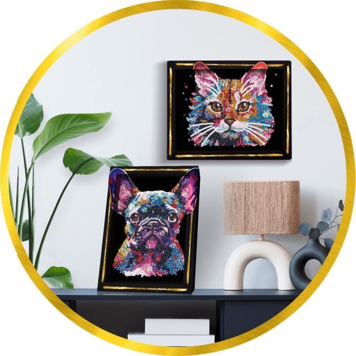 Kit loisir créatif - LANSAY - Collection Sequins - Pop art chien - Des 14 ans