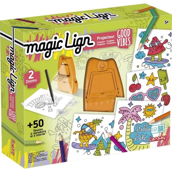 Magic Lign - LANSAY - Projecteur Good vibes - 50 illustrations - Des 5 ans