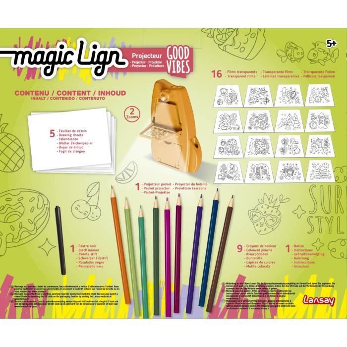 Magic Lign - LANSAY - Projecteur Good vibes - 50 illustrations - Des 5 ans