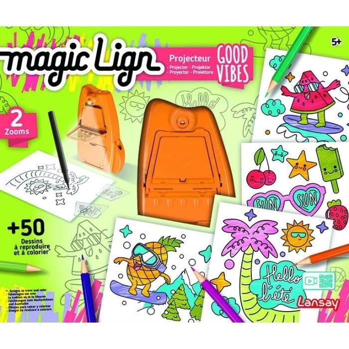 Magic Lign - LANSAY - Projecteur Good vibes - 50 illustrations - Des 5 ans