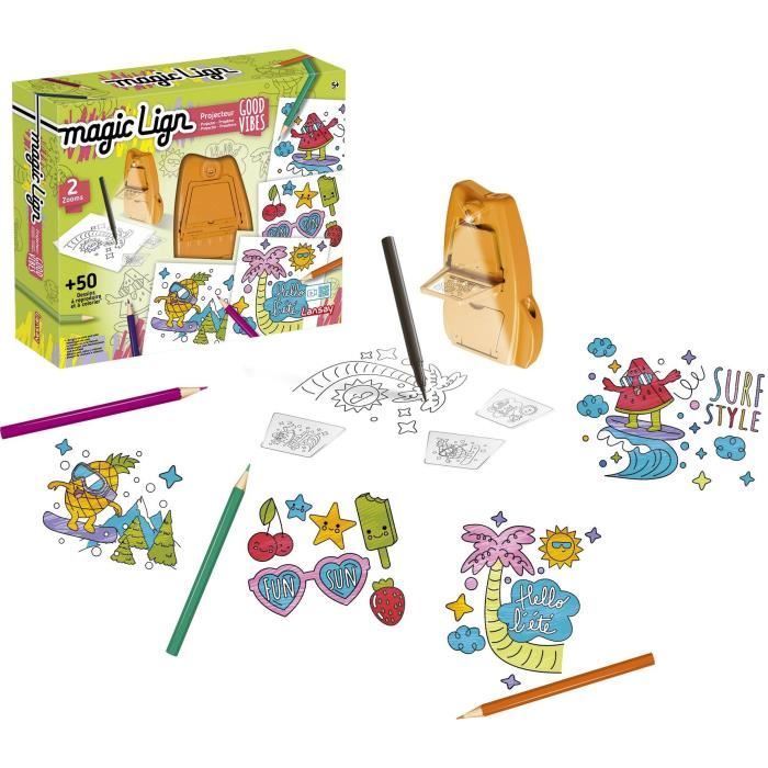 Magic Lign - LANSAY - Projecteur Good vibes - 50 illustrations - Des 5 ans