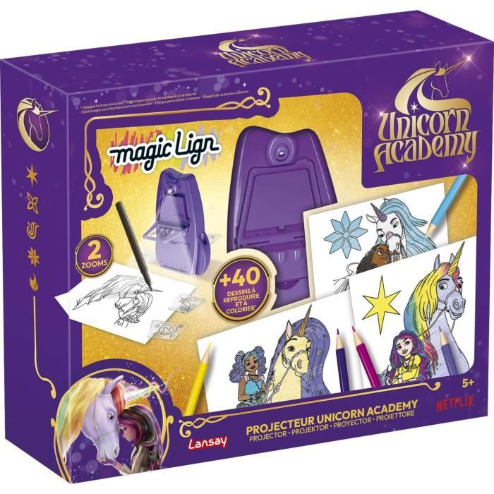 Magic Lign - LANSAY - Projecteur Unicorn Academy - 50 illustrations - Des 5 ans