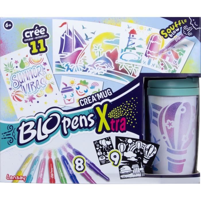 Blopens - LANSAY - Créa'mug - 9 pochoirs - 1 mug - Des 6 ans