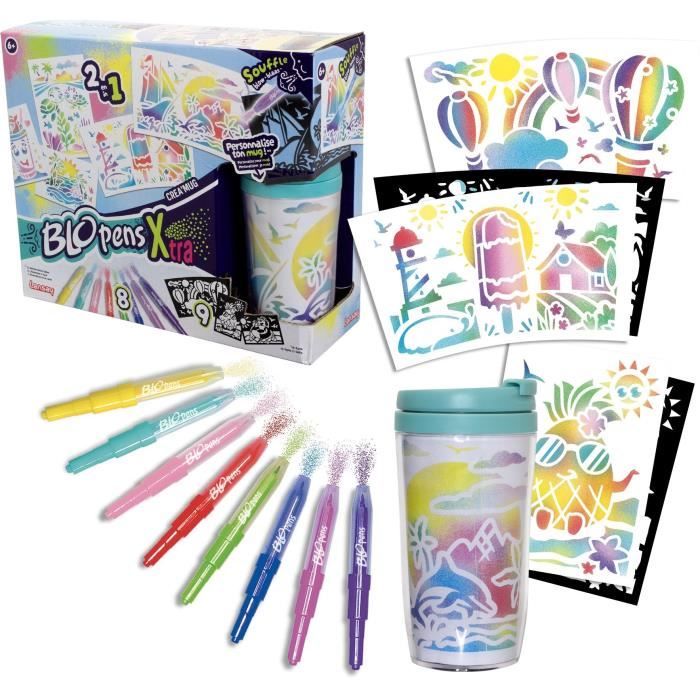 Blopens - LANSAY - Créa'mug - 9 pochoirs - 1 mug - Des 6 ans
