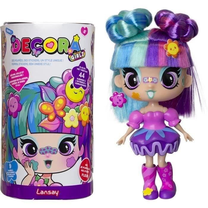 Poupée - LANSAY - 55102 - Decora Girlz - Minis Poupées Fashion a Personnaliser - Fleur