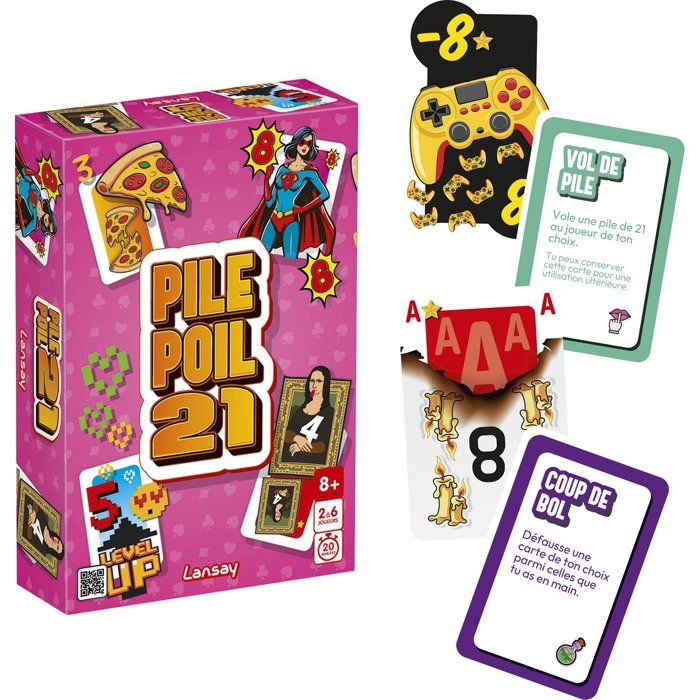 PILE POIL 21 - Jeu de société - LANSAY - Des 8 ans