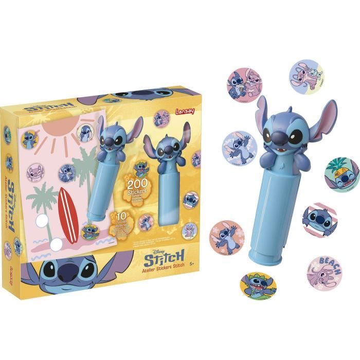 Atelier stickers - LANSAY - STITCH - 1 tampon, 200 Stickers - Des 5 ans