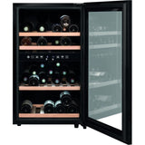 Cave a vin de service - LA SOMMELIERE - SLS45DZ - 45 bouteilles - Porte vitrée - Classe G - 49,5 x 58 x 84 cm - Noir