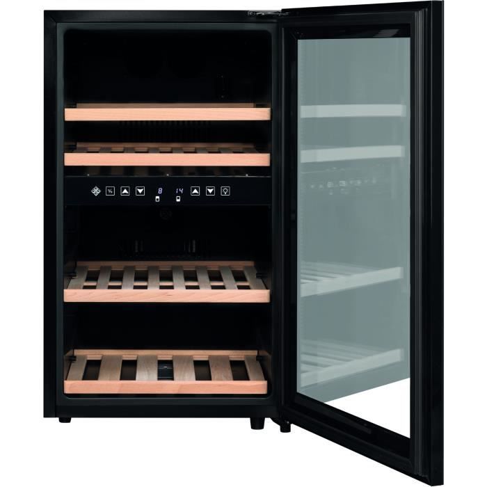 Cave a vin de service - LA SOMMELIERE - SLS45DZ - 45 bouteilles - Porte vitrée - Classe G - 49,5 x 58 x 84 cm - Noir