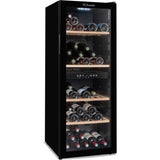 Cave a vin de service - LA SOMMELIERE - SLS90DZ - 91 bouteilles - Porte vitrée réversible - Classe G - 48 x 57,5 x 128,5 cm - Noir
