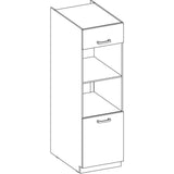 Meuble colonne four 2 portes battantes - Gris - L 60 x P 57 x H 210 cm - LASSEN