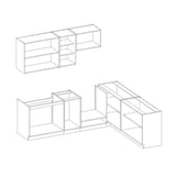 LASSEN Cuisine complete d'angle 240x165 cm avec plan de travail - Angle rÈversible - DÈcor chene sonoma