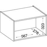 Meuble hotte porte basculante - Décor chene sonoma - L 60 x 31,6 x H 36 cm - LASSEN
