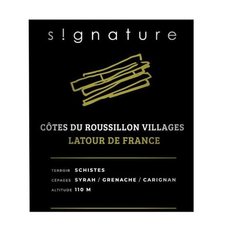 Les Vignes du vin Signature Latour de France 2023 Côtes du Roussillon Villages - Vin rouge de Languedoc
