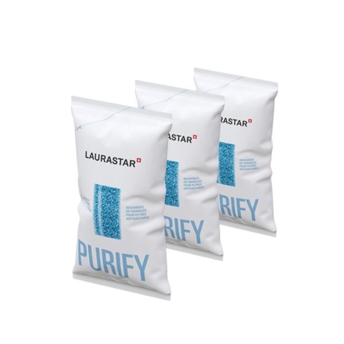 Recharge pour Filtre Anticalcaire - LAURASTAR - Pack de 3 - Anticorrosif - Anti-sel - Granulés Anticalcaires