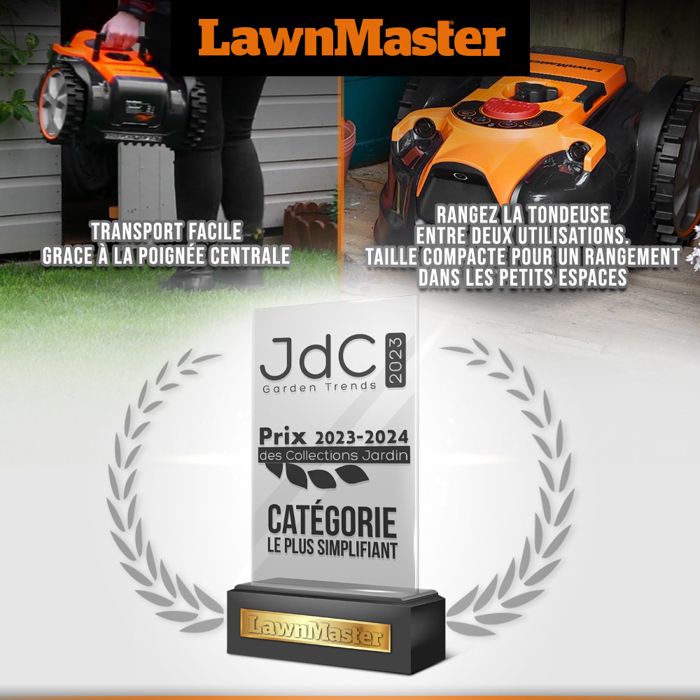 Robot tondeuse autonome - LAWNMASTER - VRM16 - 24 V - 16 cm - Sans fil périmétrique