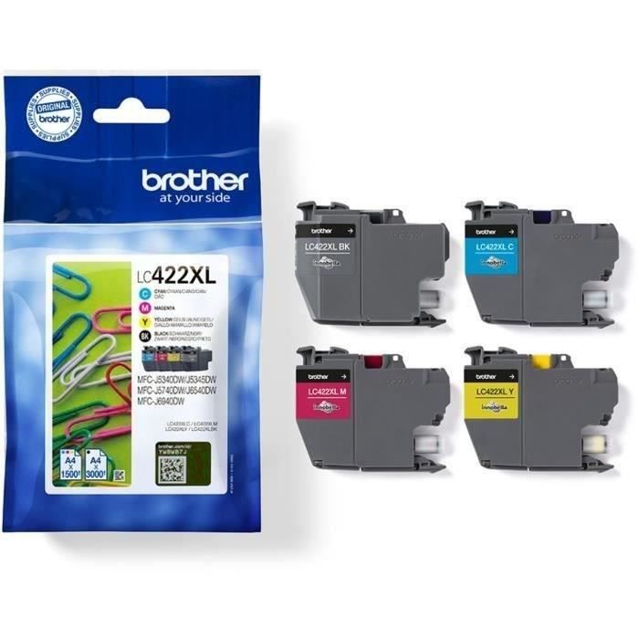 Pack 4 LC422XLVAL cartridges - BROTHER - For Business Smart MFC-J5340DW, MFC-J5345DW, MFC-J5740DW, MFC-J6540DW and MFC-J6940DW