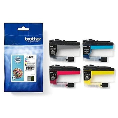 Pack de 4 Cartouches LC424VAL - BROTHER - Noir, Cyan, Magenta et Jaune haute capacité de 750 pages - Pour DCP-J1200W