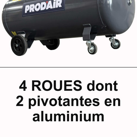 Compresseur d'air horizontal Domac LD200 - 200L - 2200W - 10 bars - 4 CV