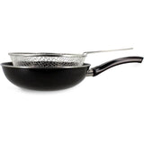 Poele a frire - MENASTYL - 3645749 - En acier émaillé - Noir - 26 cm - Tous feux dont induction