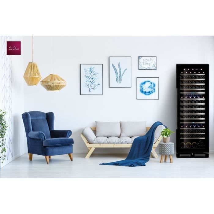 Cave a vin multi-usages - LE CHAI - LTN1430 - Encastrable - 110 bouteilles - Classe G - 59,5 x 67,9 x 176,3 cm
